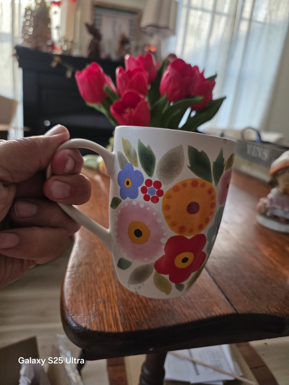 Xenia Taler Floral Ceramic Mug with Colorful Flower Pattern